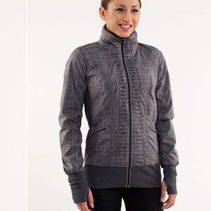 Lululemon Gray Back On Track Hooded Jacket EUC 6